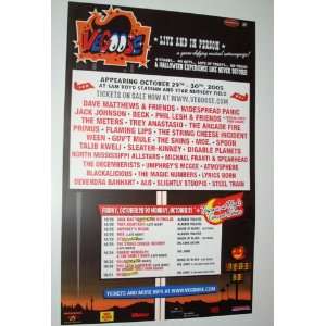 Vegoose Poster   Concert Flyer   Dave Matthews Beck Jack Johnson Ween 