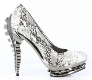  Inch Metropolis Double Platform Spiked Pump in Faux Viper: Shoes