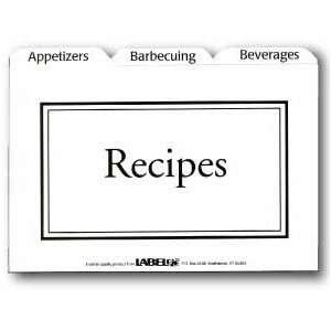 Labeleze Recipe Card Dividers 4 x 6:  Kitchen & Dining