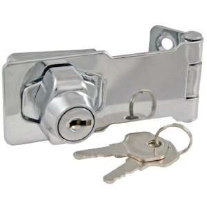   Ultra Hardware Chrome Plated lock With Hasp   31800: Home Improvement