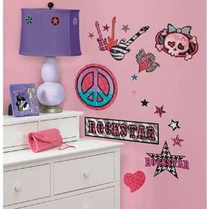  Girls Rock n Roll Peel & Stick Wall Decals: Everything 
