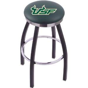 University of South Florida Steel Stool with Flat Ring Logo Seat and 