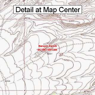  USGS Topographic Quadrangle Map   Hansen Ranch, Montana 