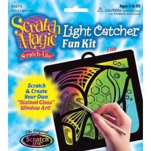   Melissa & Doug Fish Light Catcher Scratch Art Kit (3374): Toys & Games