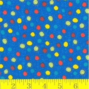  45 Wide Dizzie Dots Brights Fabric By The Yard: Arts 