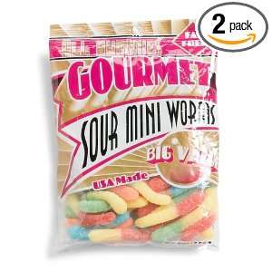 All Gummies Gourmet Sour Mini Worms, Assorted Colors, 8 Ounce Bags 