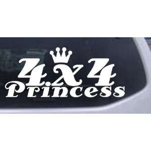 White 16in X 37.9in    4X4 Princess Off Road Car Window Wall Laptop 