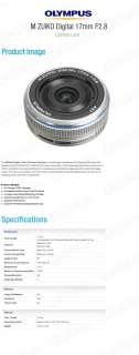 New OLYMPUS EZ M1728 M ZUIKO Digital 17mm F2.8 Lens +Worldwide Free 