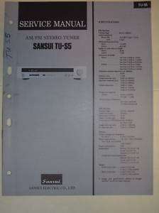 Sansui Service Manual~TU S5 Stereo Tuner~Original  