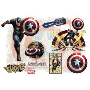  3X2 Captain America   Marvel Walljammer Toys & Games
