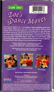 SESAME STREET ZOES DANCE MOVES W/ PAULA ABDUL VHS  