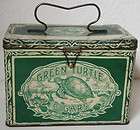 EXCELLENT OLD GREEN TURTLE CIGARS TOBACCO TIN GREAT TUR