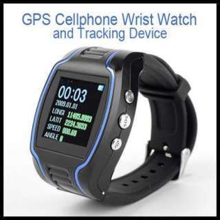 LCD Display Quad Band GPS GSM Cellphone Wrist Watch  