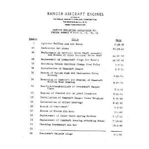   440 Aircraft Engine Service Bulletins Manual: Ranger Engines: Books
