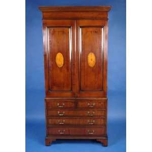  English Yew Linen Cabinet Furniture & Decor