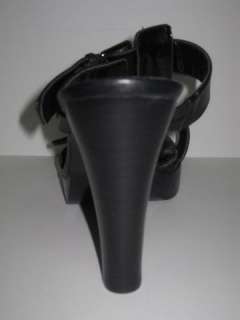 LAUREN Ralph Lauren safara black leather strappy heels 7.5 $165 New 
