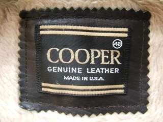 Vintage Genuine Leather Jacket By COOPER Size 40  