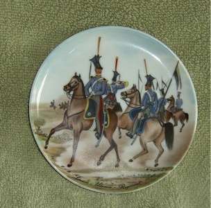 Vintage Kaiser Germany Plate Military Regiment Horses Hand Painted 