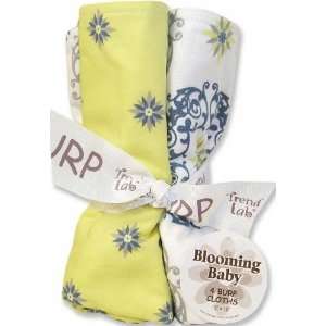  Monaco Burp Cloth Blooming Bouquet White Baby