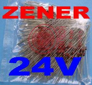 24V Zener Diode, 0.5W,1/2W, DO35, RoHS, Qty 500  