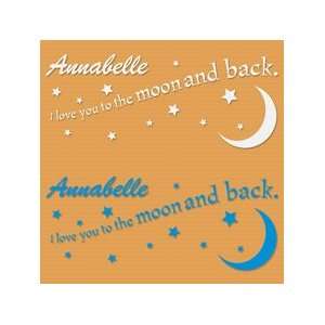  Love You to the Moon and Back Personalized Vinyl Wall 