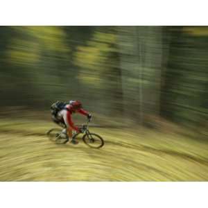  Jim Hall Speeds down Bear Creek Trail on a Bicycle 