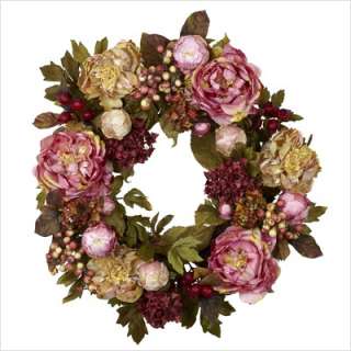 NearlyNatural 24 Peony Hydrangea Wreath 4930 810709015423  