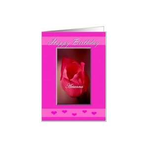  Happy Birthday   Arianna / Hot Pink Tulip Card Health 