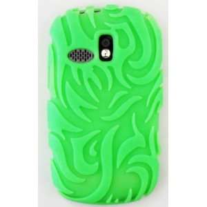  Samsung R355c Green Tribal Soft Silicone Case Cover Skin 