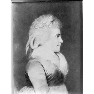   Mrs. William Cushing,Bow in hair,Right Profile,dress