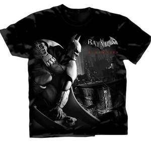   Arkham City Avenge Over City Perched on Building Tee Shirt Sizes S 3XL