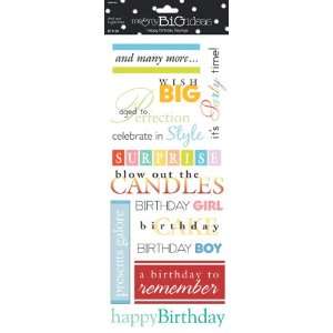  Sayings Stickers 5.5X12 Sheet Happy Birthday   622417 