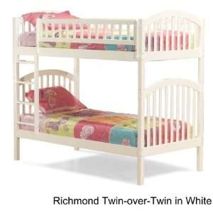  Richmond White Bunk Bed   Atlantic 60202: Home & Kitchen