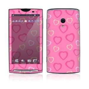  Sony Xperia X10 Skin Decal Sticker   Pink Hearts 
