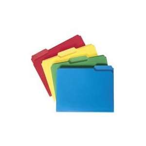  SMEAD Poly File Folders, Top Tab, 1/3 cut, Blue, LETTER 