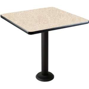    Square Permanent Post Mount Table with Vinyl Edges