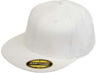 6210 Flexfit Premium Fitted Flatbill Baseball Blank Plain Hat Cap Flex 