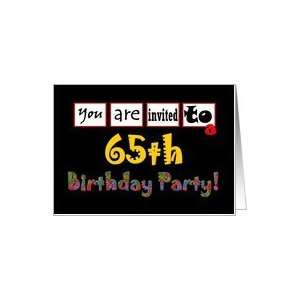  65th Birthday Party Card Toys & Games
