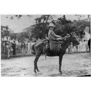  Scenes in Puerto Rico,1898: boy on horse,street: Home 