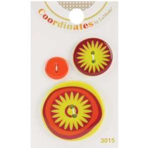  Coordinates Buttons  Mod Flower 3/Pkg