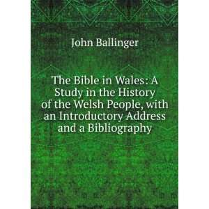   with an Introductory Address and a Bibliography John Ballinger Books