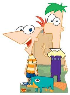 New lifesize (32x44) cardboard standup of PHINEAS AND FERB. This 
