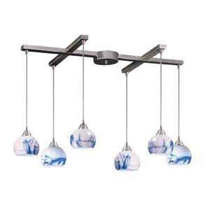 ELK Lighting 101 6MT Mela Satin Nickel Island Light 