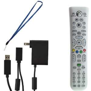 GTMax Media DVD Remote Control + 3.4m Kinect AC Adapter + Blue Neck 