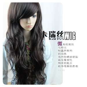  Long Full Wavy Curly Hair Wig for Sexy Lady Free Shipping Dark 
