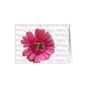  73rd Happy Birthday Pink Gerbera Card: Toys & Games