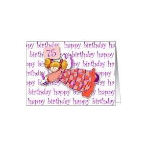  75 Years Old Cupcake Angel Birthday Card: Toys & Games
