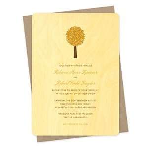 Elm Tree Invitation   Real Wood Wedding Stationery Health 