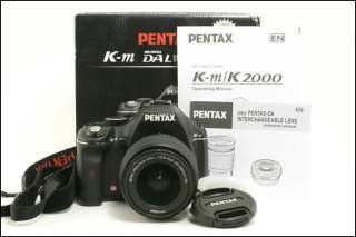 Pentax K M 10.2MP Digital SLR Camera w/ 18 55mm f/3.5 5.6 DA L Lens 