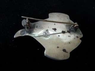 VTG Fish Pin Sterling Silver Abalone Shell Jewelry Gift Box  